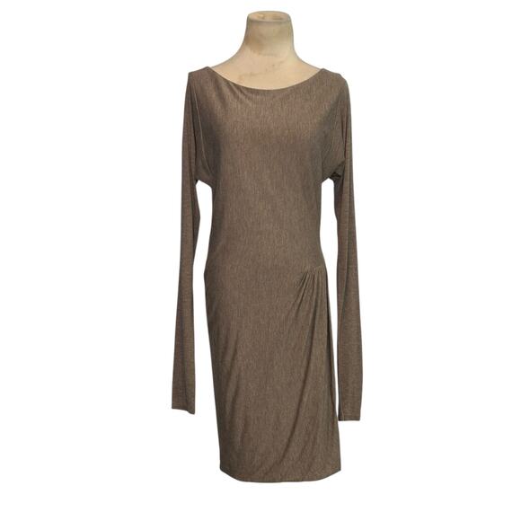 Rebecca Taylor taupe long sleeves knit dress size Medium - Picture 15 of 15